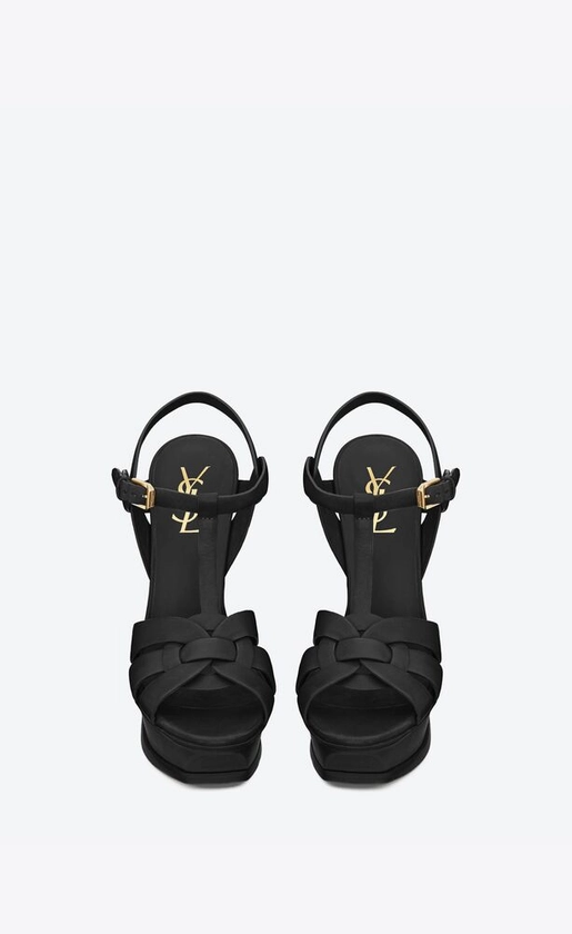 TRIBUTE platform sandals in smooth leather | Saint Laurent | YSL.com