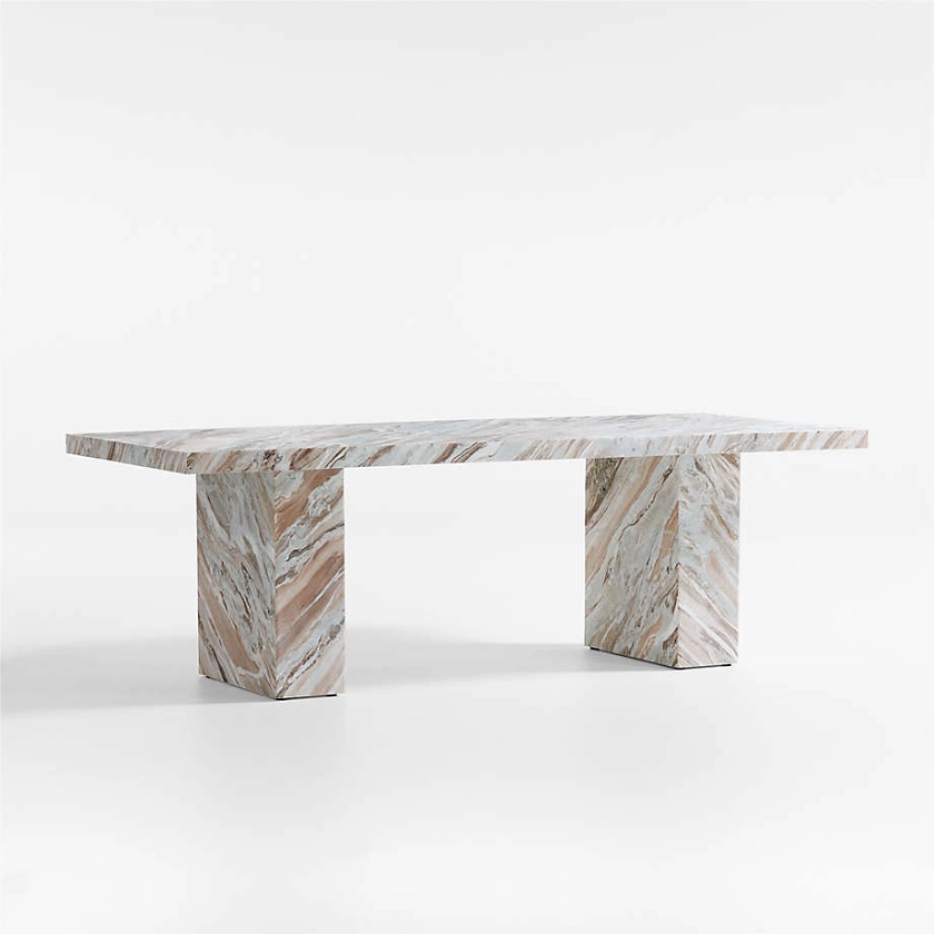 Gustav 92" Marble Dining Table + Reviews | Crate & Barrel