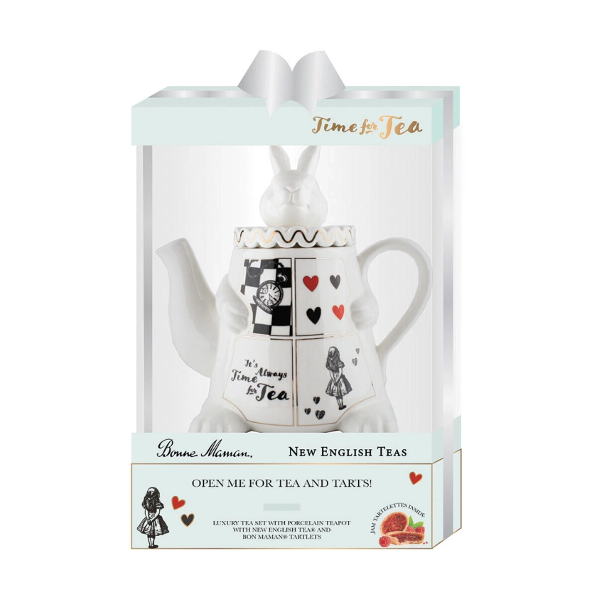 Alice in Wonderland Time for Tea Tea Pot with Tea Bags an...