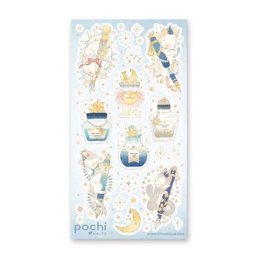 STICKII Starry Fountain Pens Stickers • Miso Paper UK