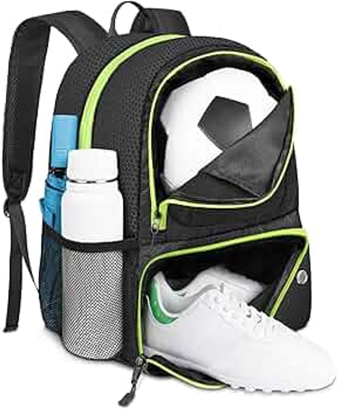 YOREPEK Soccer Backpack,Soccer Bag with Ball Holder, Water resistant Sport Equipment Bags Fit Basketball Volleyball Football