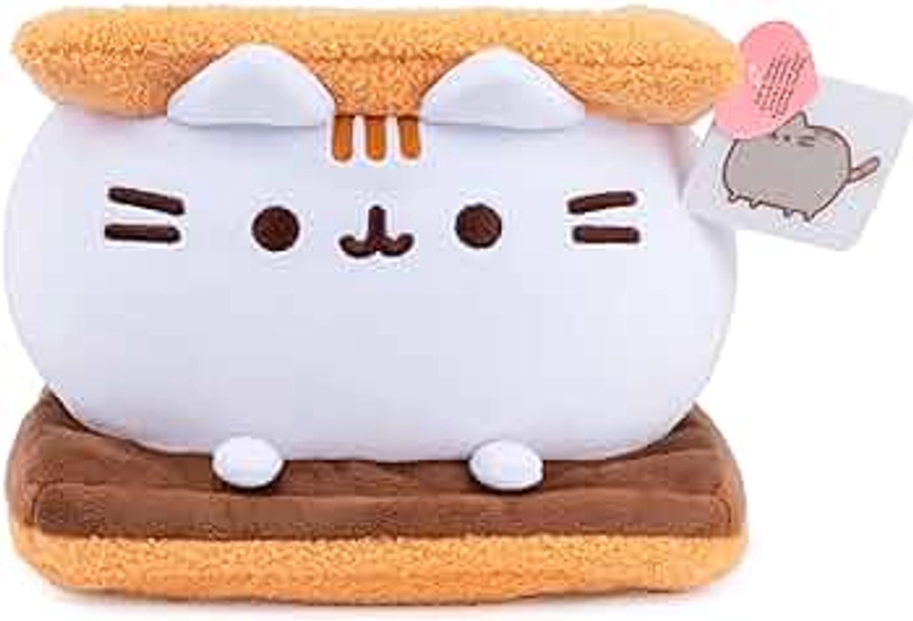 GUND Pusheen S’Mores Squisheen Plush, Stuffed Animal for Ages 8 and Up, Brown/White, 12”