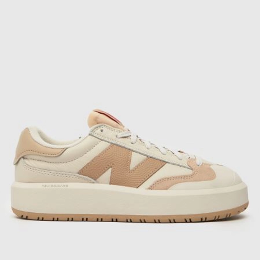 New Balancect302 trainers in white & beige