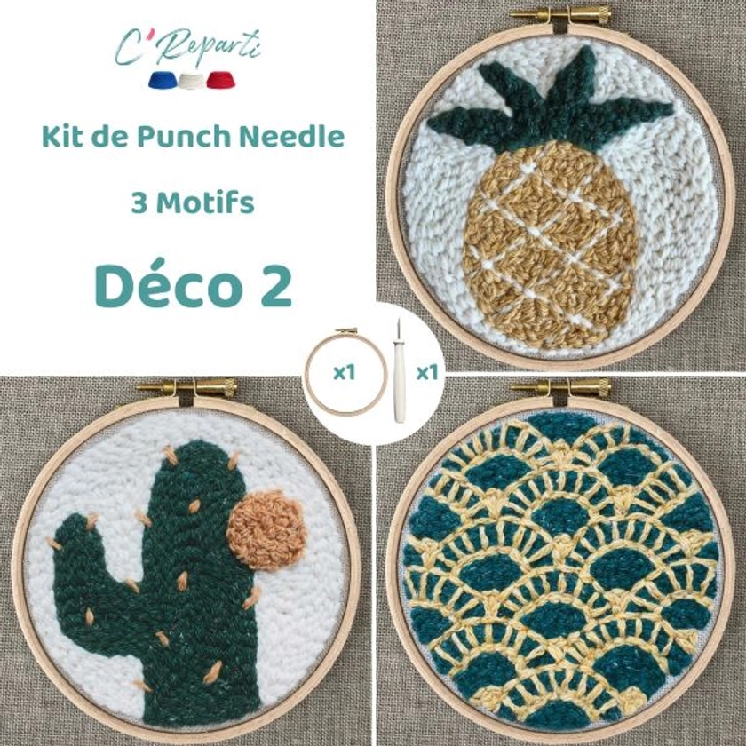 Kit Punch Needle 3 Motifs Déco 2