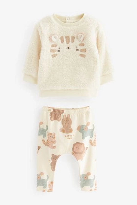 Cream Character Baby Cosy Fleece Sweatshirt And Leggings 2 Piece Set (0mths-2yrs)