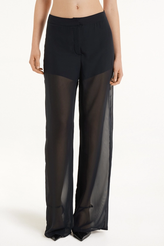 Pantalon Palazzo en Mousseline - Tezenis