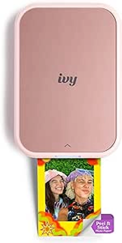 Amazon.com: Canon Ivy 2 Mini Photo Printer, Print from Compatible iOS & Android Devices, Sticky-Back Prints, Blush Pink : Office Products