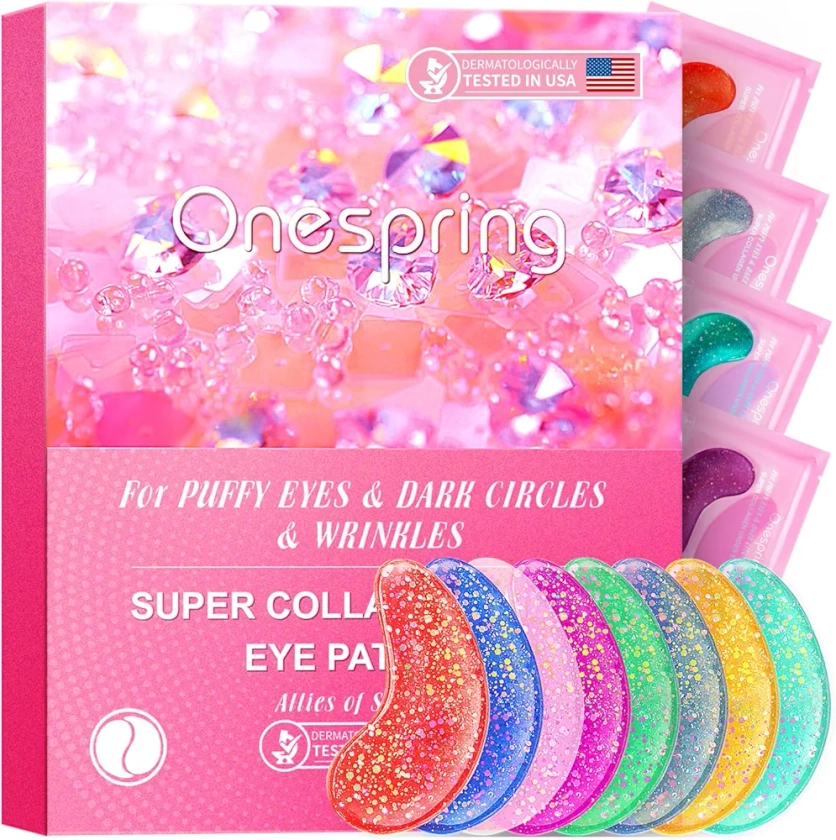 Under Eye Mask - Christmas Gifts for Women, Christmas Gifts for Mom - Skin Care Reduce Dark Circles, Puffy Eyes, Undereye Bags, Wrinkles - Gel Under Eye Patches (24 Pairs)