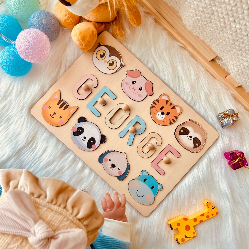 Personalised Wooden Baby Name Puzzle