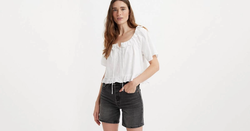 Lyka Short Sleeve Blouse - White | Levi's® US