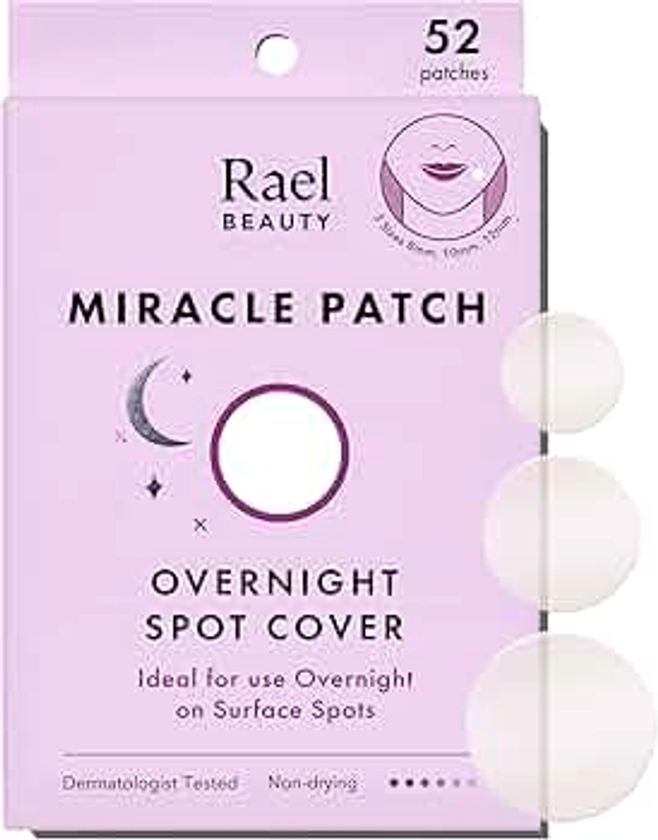 Rael Patch Anti Bouton de Nuit - Pour Visage, Acne, Pimple Patches, Skincare Coreen, Hydrocolloïdes, Adhésif Renforcé, 3 Tailles (52 Patchs)