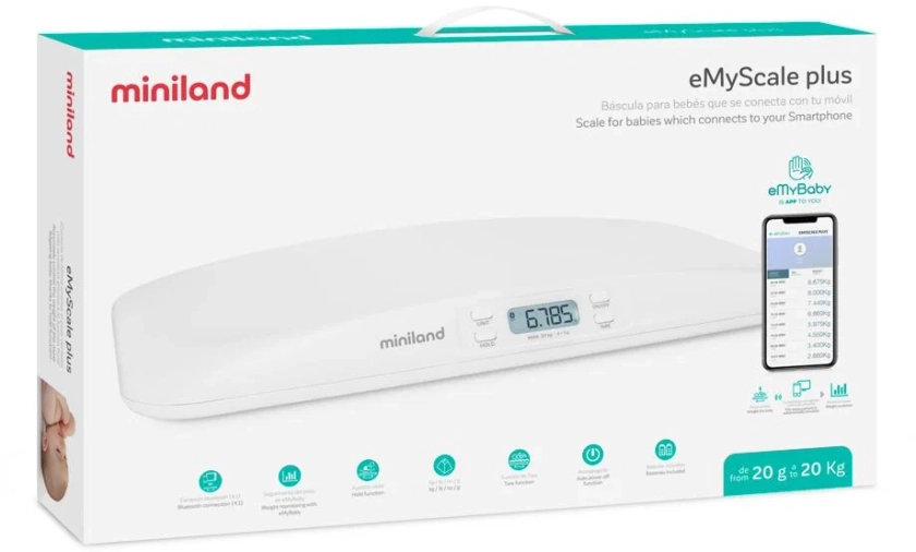 Многофункциональные электронные весы Miniland Emyscale Plus — купить в интернет-магазине по низкой цене на Яндекс Маркете
