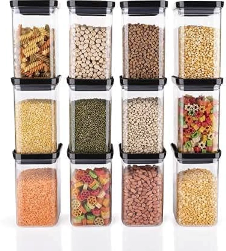 Homemet Airtight Plastic Unbreakable Square Containers, Kitchen Storage Container, Grocery Container & Container Set - 1100ML (Pack Of 6) : Amazon.in: Home & Kitchen