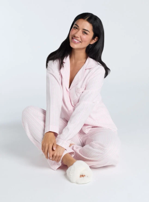 Stripe Cotton Pyjamas In A Bag | Boux Avenue