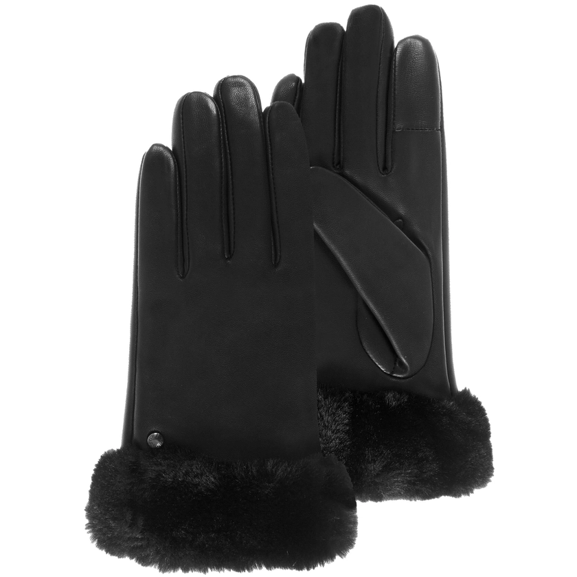 Gants tactiles en cuir d'agneau pleine fleur - doublés chaud