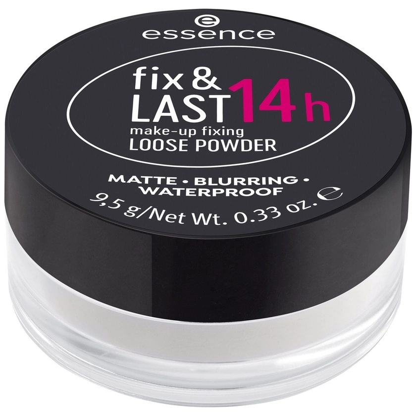 essence | fix & LAST 14h make-up fixing LOOSE POWDER poudre libre Poudre - Transparent, 9,5 g - Transparent