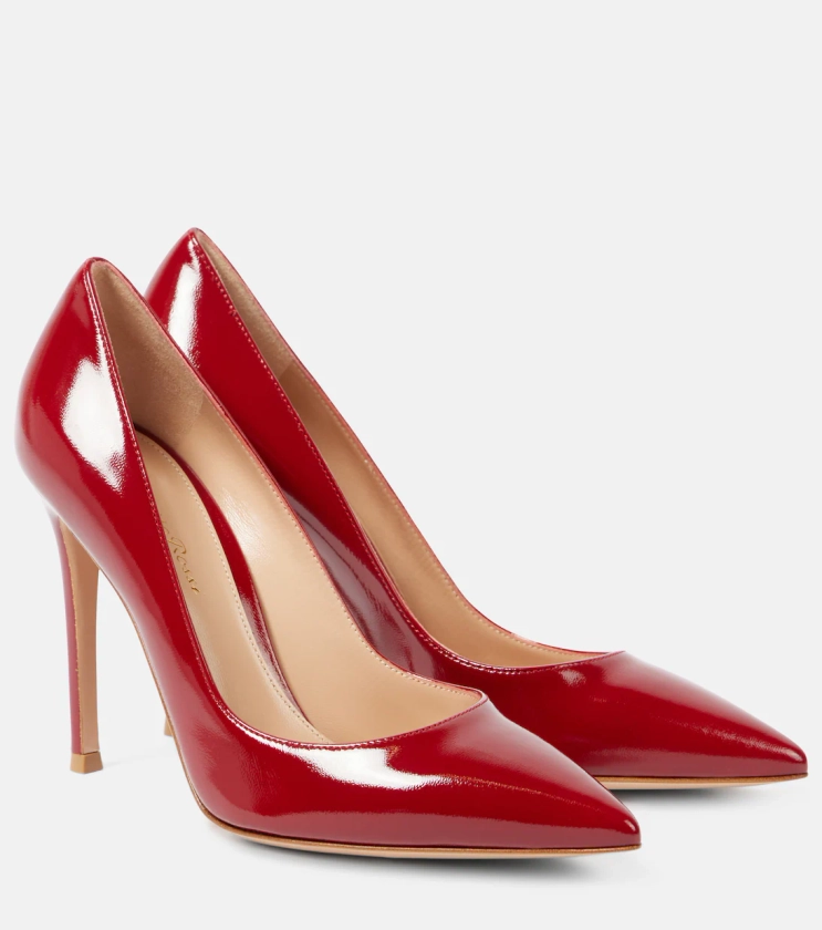 Gianvito 105 patent leather pumps in red - Gianvito Rossi | Mytheresa
