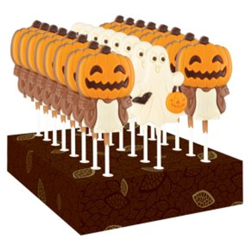 Halloween Pumpkin & Ghost Chocolate Lollies