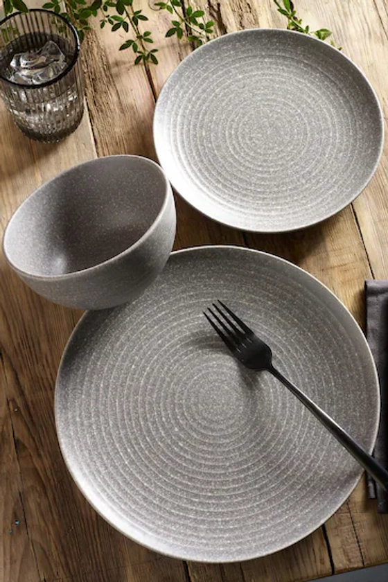 Buy Grey Bronx 12 Piece Dinner Set from the Next UK online shop