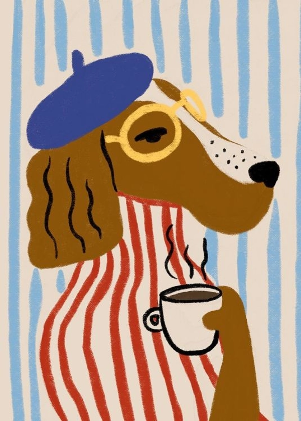 Sophisticated Dog Affiche