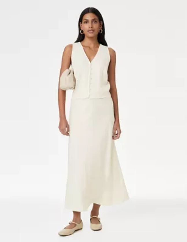 Buy Lyocell™ Blend Maxi Slip Skirt | M&S Collection | M&S