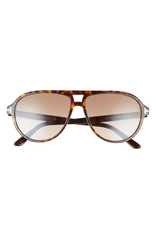 TOM FORD Jeffrey 59mm Gradient Pilot Sunglasses | Nordstromrack