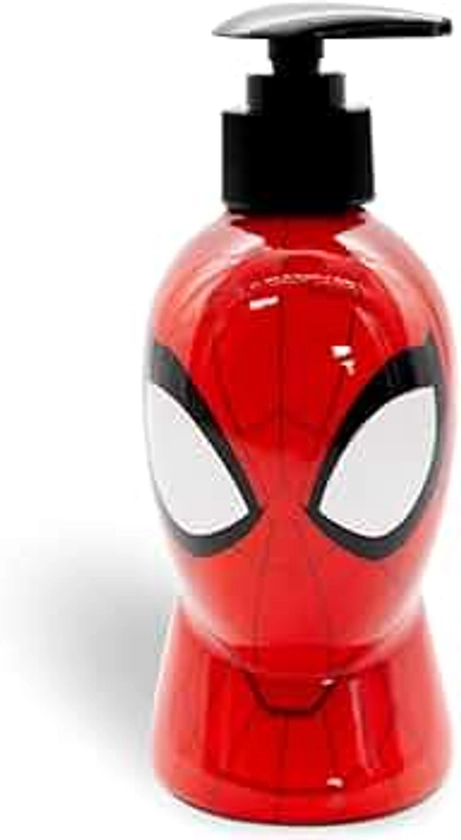 Spiderman Children Hair and Body Wash 2 in 1 Bubble Bath and Shampoo with Dispenser, Suitable for All Hair Types and Dry, Sensitive Skin and Scalp, 300 ml