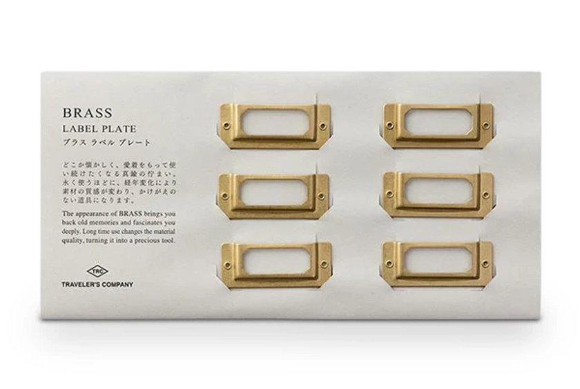 Midori Traveler's Company BRASS - Label Plates