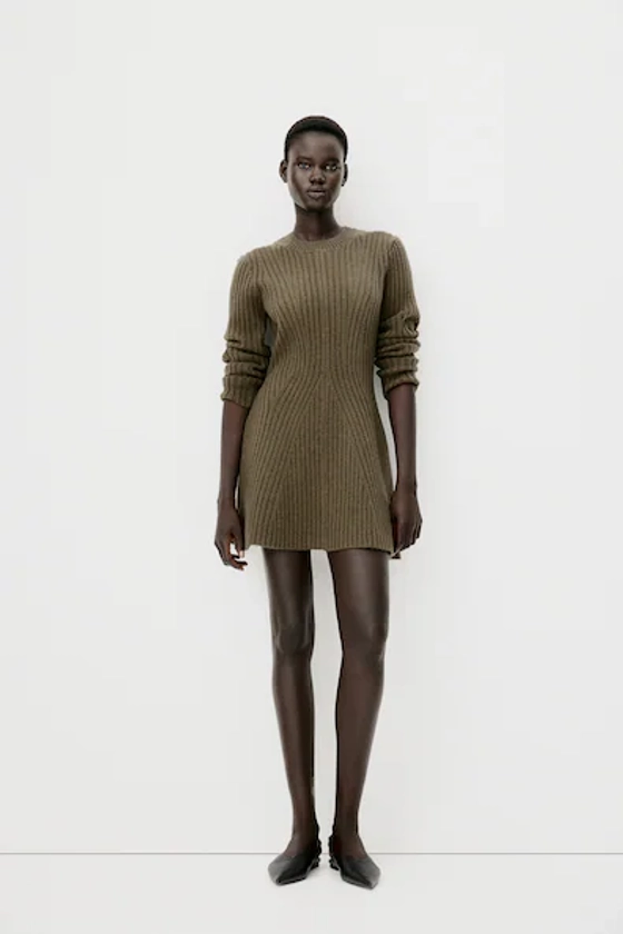 Rib-knit dress