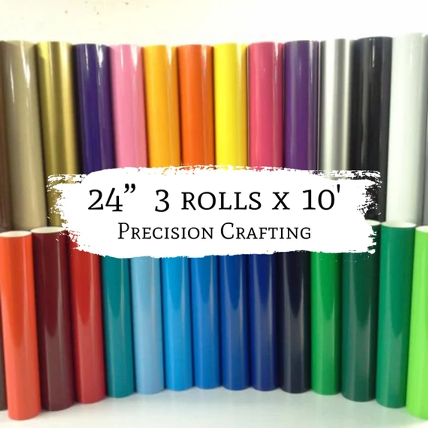 24&quot; 3 rolls 10&#39; each/26 colors to choose from/self adhesive vinyl/hobby vinyl for crafting/cricut vinyl/silhouette vinyl/sign cutter vinyl
