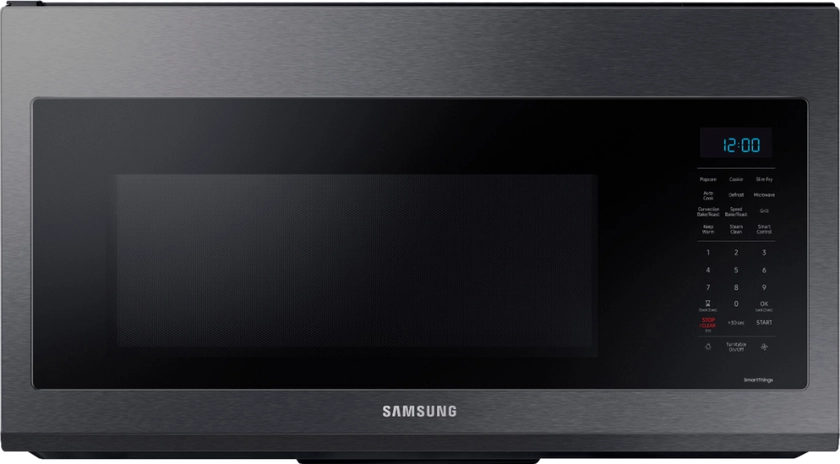 Samsung 1.7 cu. ft. Over-the-Range Convection Microwave with WiFi Black Stainless Steel MC17T8000CG/AA - Best Buy
