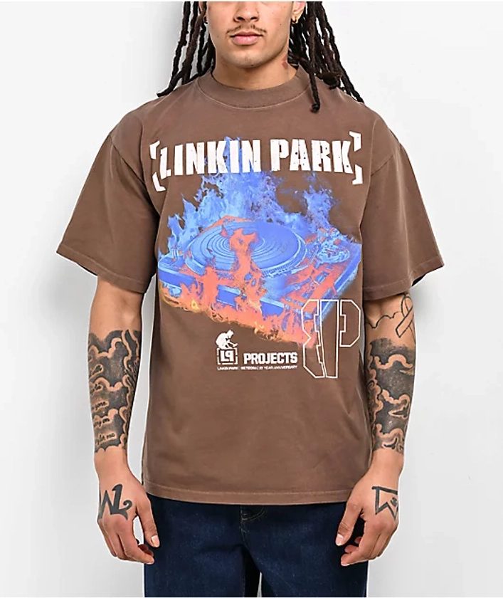 Brooklyn Projects x Linkin Park Thermal Brown T-Shirt