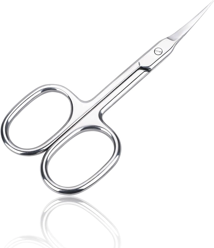Amazon.com: Cuticle Scissors Extra Fine Curved, Nail Scissors Extremely Slim Eyebrow Scissors Small Manicure Scissors with Precise Pointed Tip Grooming/Beauty Scissors for Beard Eyelash Mustache Nose Hair : Beauty & Personal Care