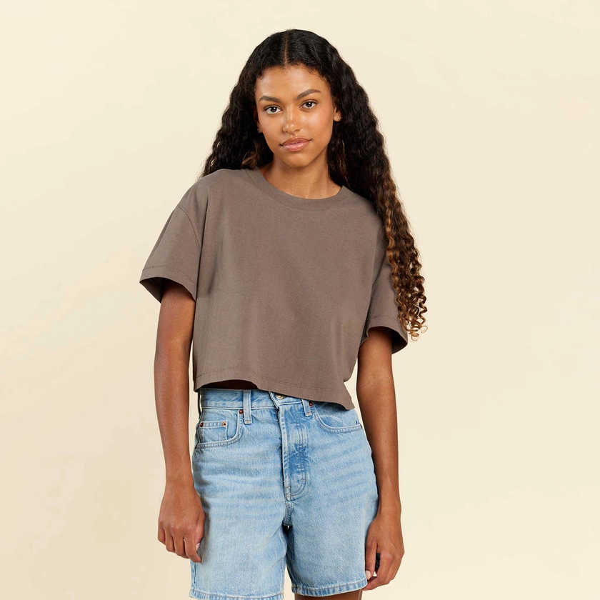 Cropped Tee | Mocha