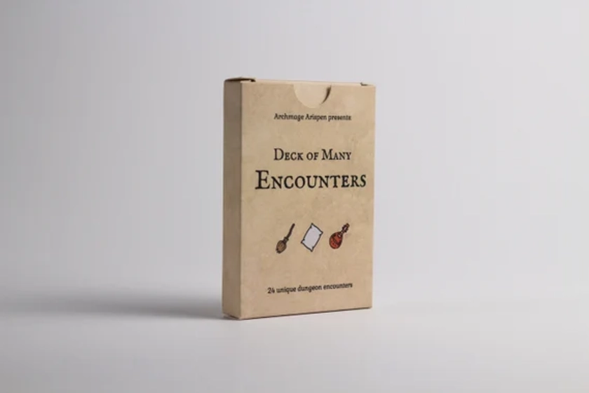 Deck of Many Encounters | Compatible w/ Dungeons and Dragons Fifth Edition | Dungeon Master Accessories | D&D Gifts | Fifth Edition Gifts