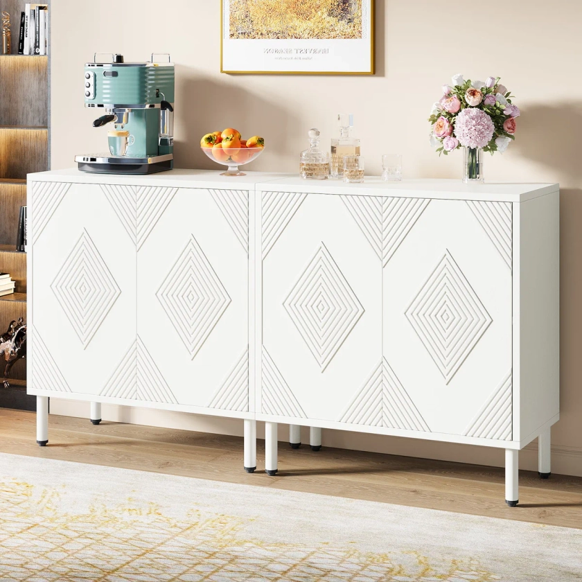 57" Sideboard Buffet, Storage Buffet Cabinet with Adjustable ShelvesDefault Title