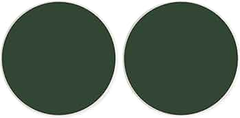 Solid Hunter Green 2.75 x 2.75 Absorbent Ceramic Car Coasters Pack of 2