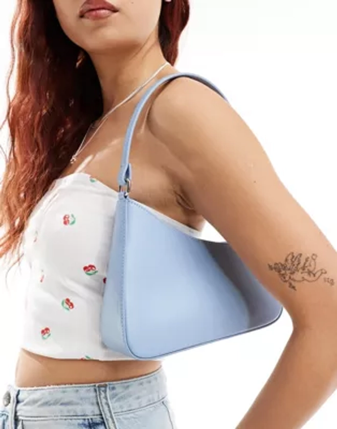 ASOS DESIGN - Sac porté épaule asymétrique - Bleu