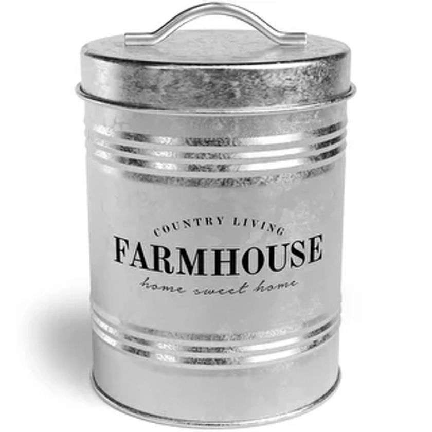 Amici Home Farmhouse Country Living Galvanized Canister - 76 oz | Overstock.com Shopping - The Best Deals on Storage Canisters | 42130609