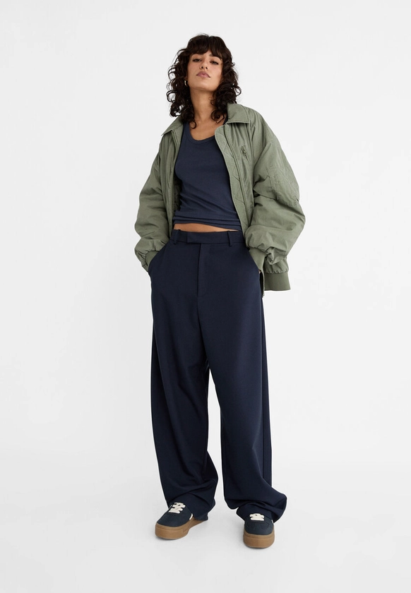 Smart baggy trousers - Women's fashion | Stradivarius United Kingdom