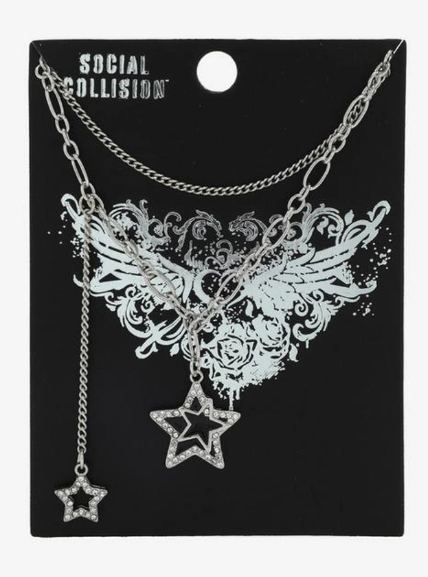 Social Collision® Double Layer Star Necklace | Hot Topic