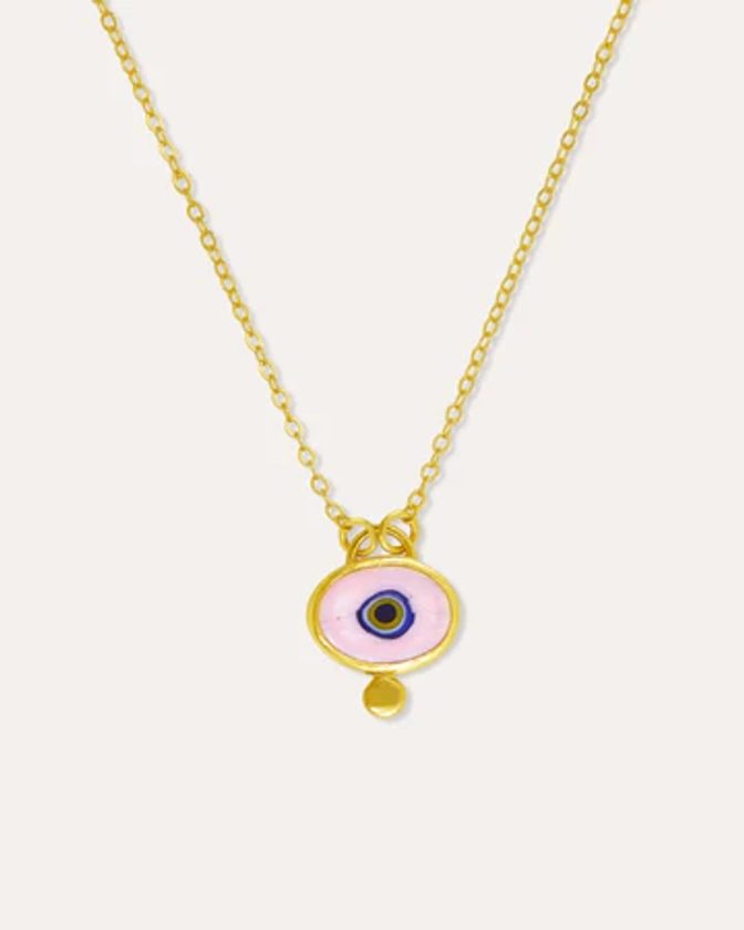 Alara Evil Eye Pink Pendant Necklace