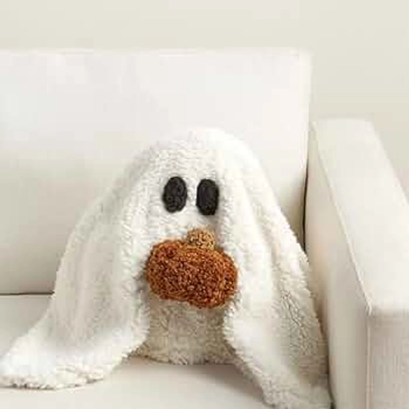 Uaste Gus the Ghost Plush with Pumpkin Pillow - 2023 New 9.8 Inches Plush for Halloween Fans, Soft Stuffed Halloween Ghost for Kids and Adults - Great Halloween Decorations