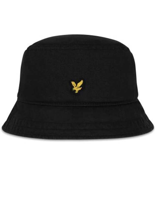 Lyle and Scott Mens Jet Black Bucket Hat | Designerwear