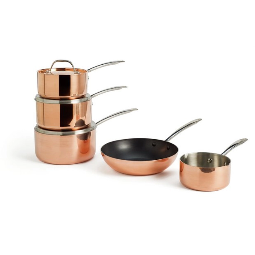 Buy Argos Home 5 Piece Copper Triply Pan Set | Pan sets | Argos