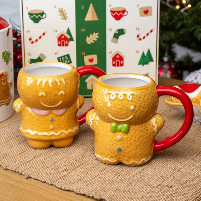 Darthome Set Of 2 Gingerbread Cookie Mugs 250ml