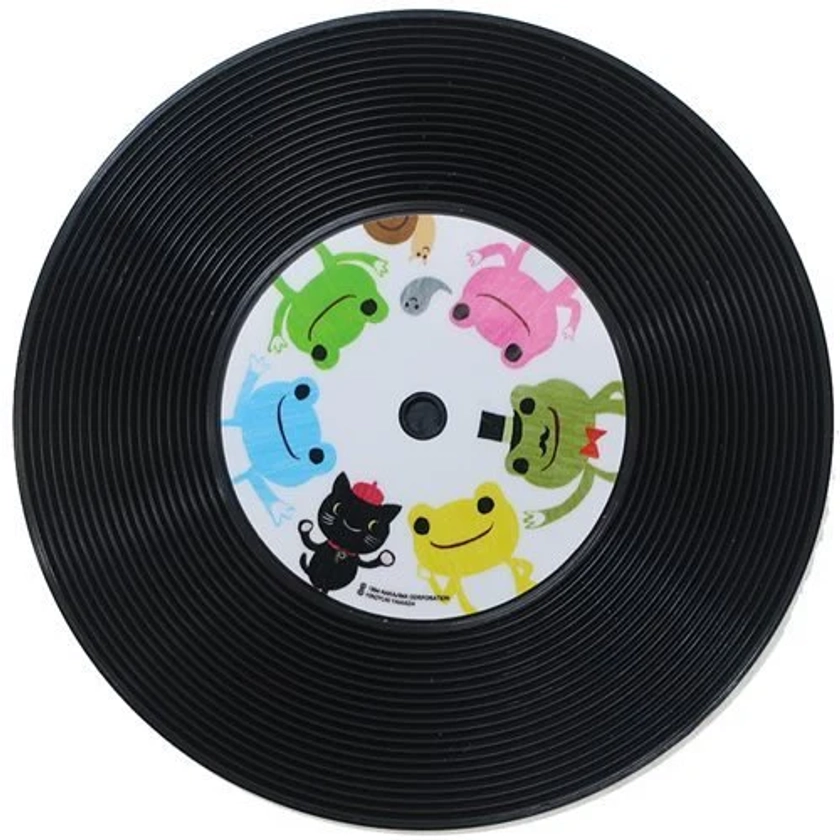 Pickles the Frog Record Coaster Black Japan - VeryGoods.JP