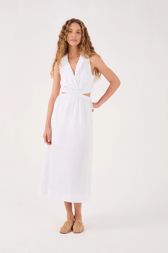 Vestido Midi Algodão Vazado Cintura - 01.33.2066|081 - dressto