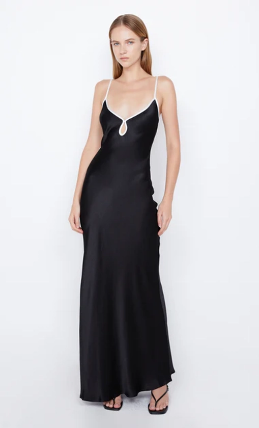 CEDAR CITY MAXI DRESS - BLACK/IVORY