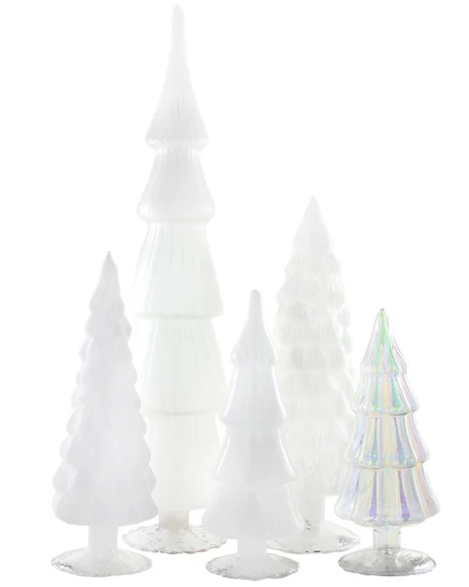 White Candy Glass Trees, Large